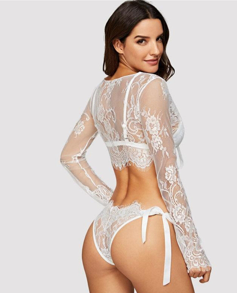 Sexy Lace Lingerie Beach Blouse